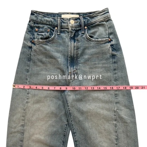 MOTHER Half Pipe Ankle Fray I Confess High Waist Wide Leg Crop 23 - Picture 12 of 16